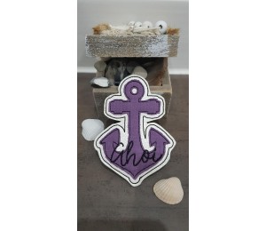 Stickserie ITH - Anker AHOI & MOIN - zum WENDEN plus ANHÄNGER, Appli & STECKER